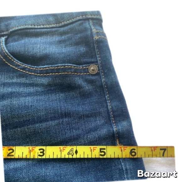 American Eagle 360 Super Stretch Denim Mini Shorts W6 Hi Rise Mid Blue - Picture 10 of 12